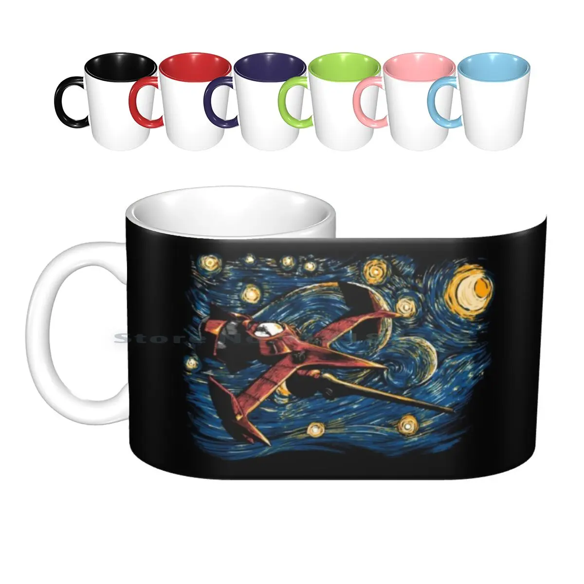 

Керамические кружки Cowboy Bebop с морскими звездами, кофейные чашки, Кружка для молока и чая, ковбойская кружка для купания, космическая ковбойс...