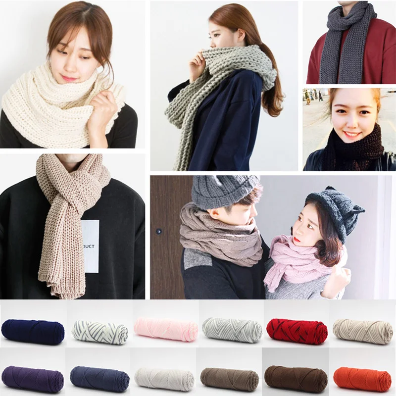 100 г сверхтолстая Пряжа хлопок Уход за кожей ручное вязание шарф пальто свитер