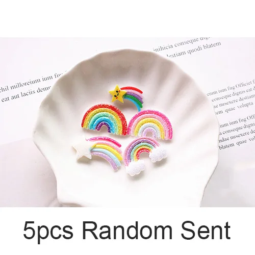 5pcs Happy monkey 10 шт. слайм Подвески Смола Блеск Радуга добавки аксессуары DIY Набор для пушистой прозрачной хрустящей слизи глины - Цвет: 5pcs