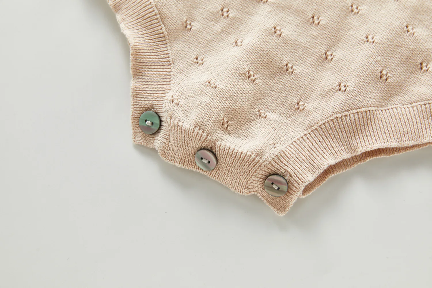 

2021 Spring Knitting Babywear Fashion Newborn Infant Baby Set Bodysuit+Hat 2pcs 100% Cotton Jumpsuit Solid Baby knitwear