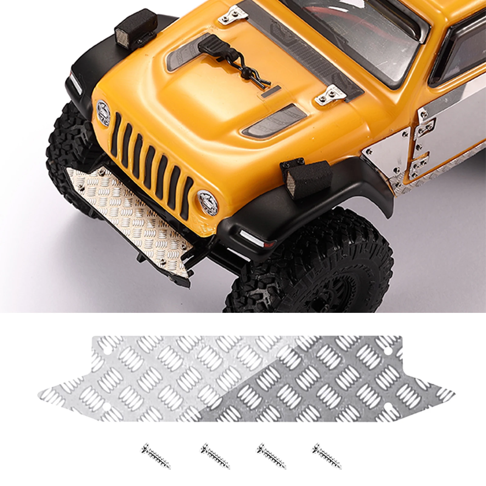 

Upgrade Front Bumper Skid Plate for SCX24 90081 1/24 RC Climbing Truck Car Hobby Model Assembly Accs