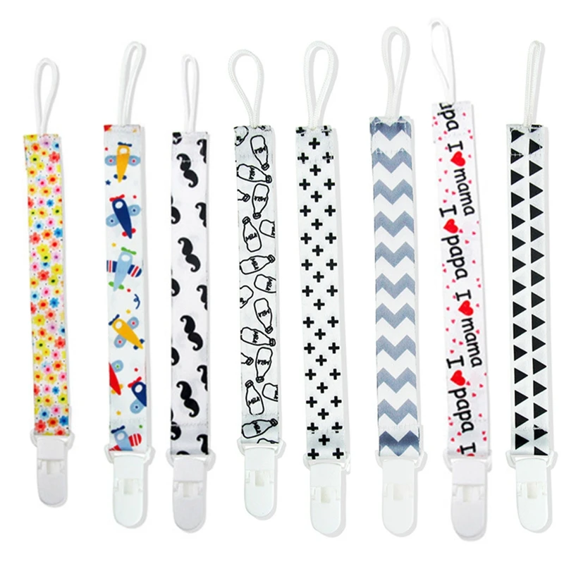 

1 Pc Baby Pacifier Chain with String Baby Clip Holder Nursing Teether Dummy Soother Nipple Leash Strap 8 Styles