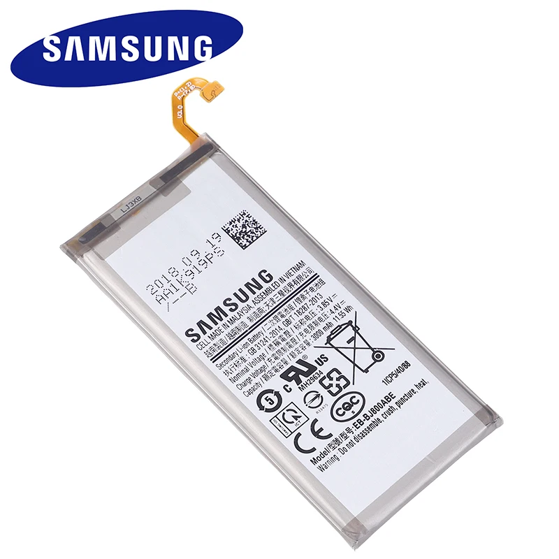 Оригинальная Аккумуляторная батарея для Samsung Galaxy A6 (2018) Φ A600F J6 J600F Batteria