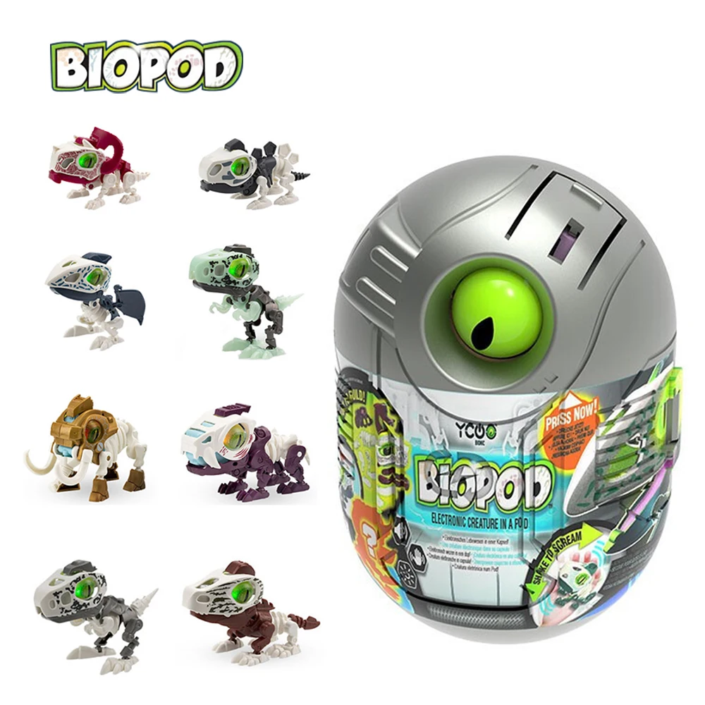 Biopod-huevos de dinosaurio Jurásico para niños, juguete de Pascua, sorpresa al azar, relleno interior, regalo de cumpleaños