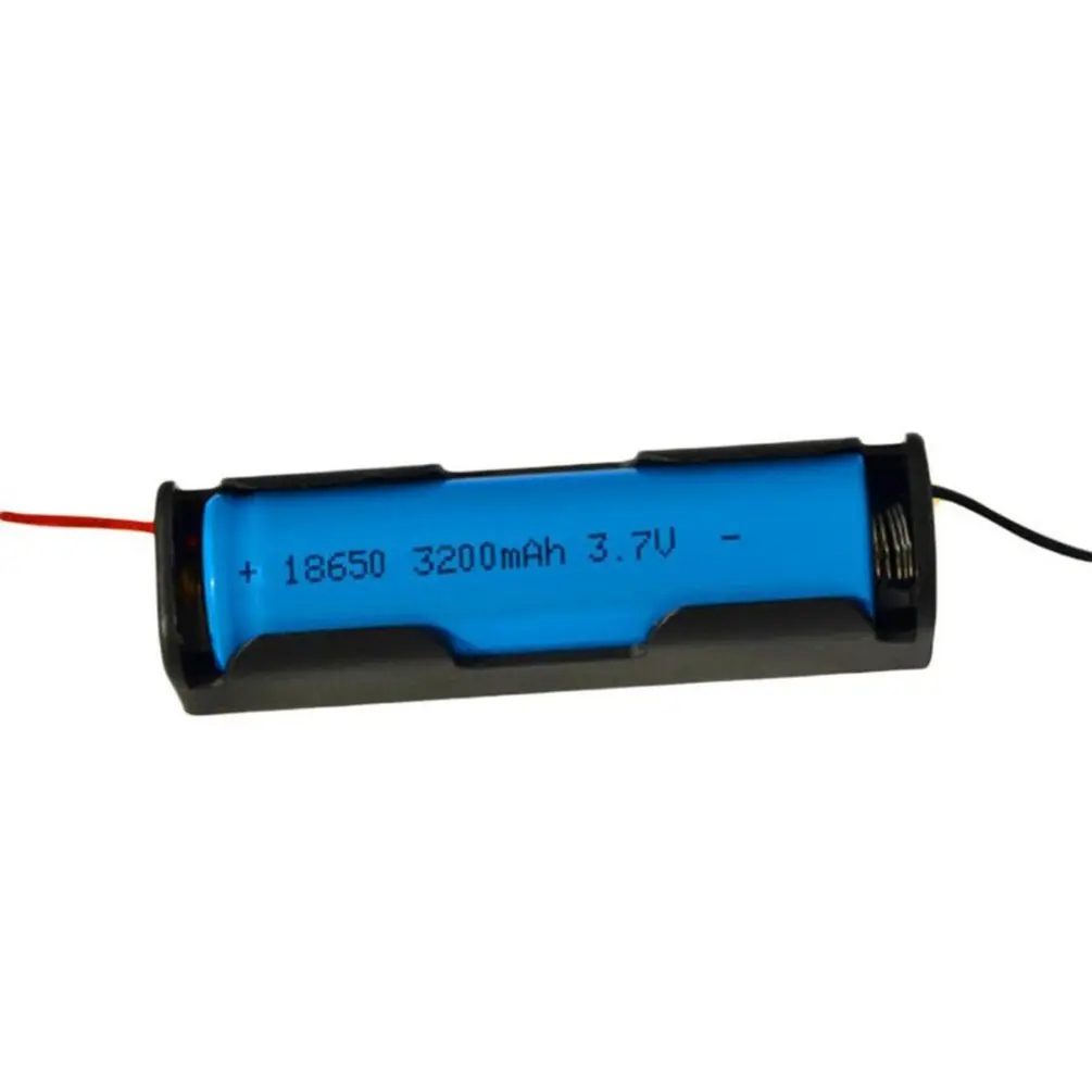 

1pc 18650 Battery Holder Storage Box Case Portable Power Slot Batteries Container Electronic Component With 6" Leads Connecting