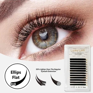 Ресницы Ellipse для наращивания, настоящие классические плоские ресницы, матовые натуральные мягкие ресницы из норки, принадлежности для наращивания ресниц
