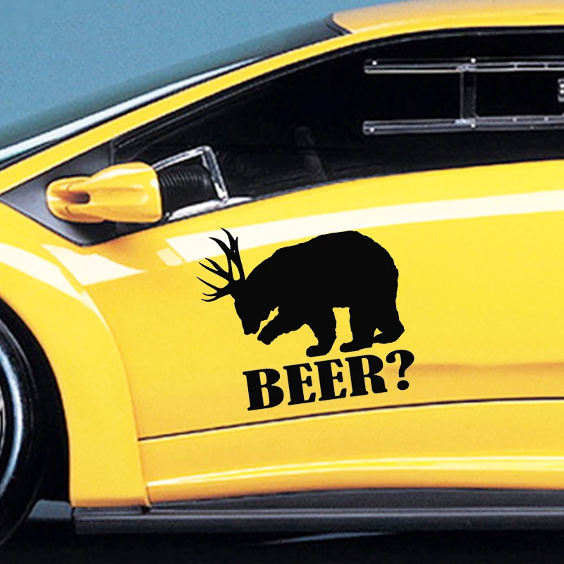 1 шт. наклейка на автомобиль с изображением медведя из пивоваренного пива