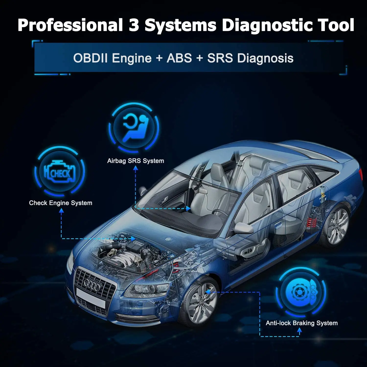 Диагностический сканер OBD2 Launch CR619 многоязычный считыватель кодов двигателя ABS SRS
