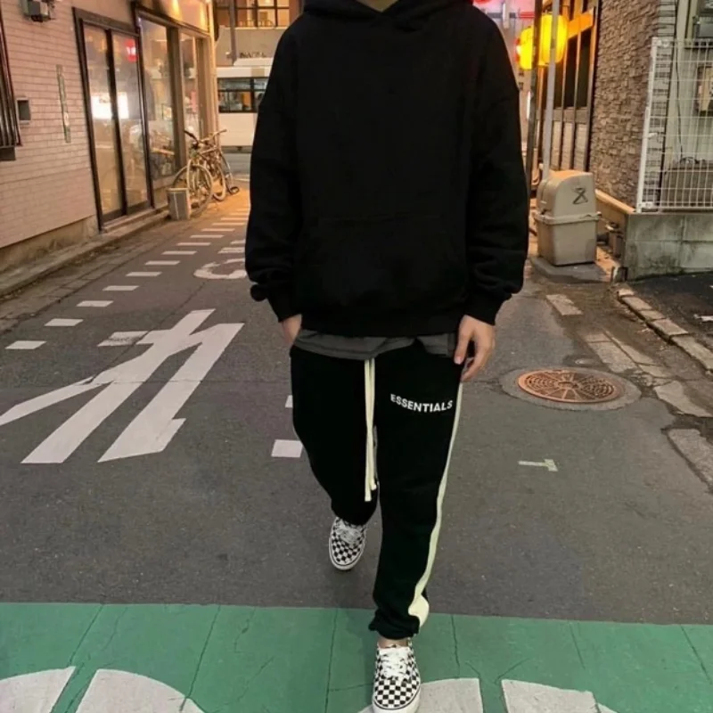 

Незаменимые брюки 100% 1:1, мужские брюки большого размера в стиле хип-хоп, брюки для бега в стиле High Street, женские мужские спортивные брюки, мужс...