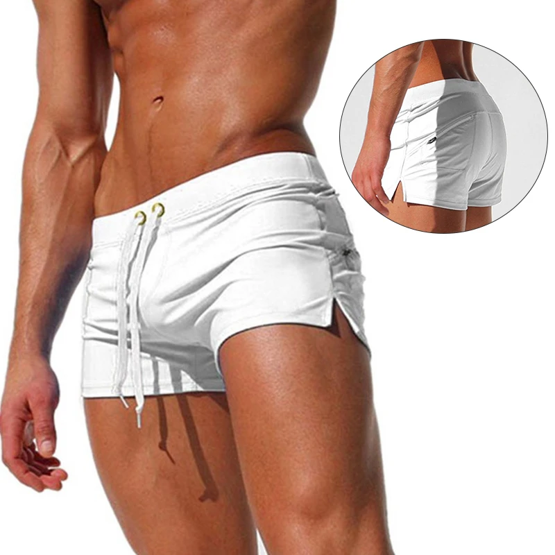 2020 летняя одежда для плавания мужские плавки Новые однотонные пляжные