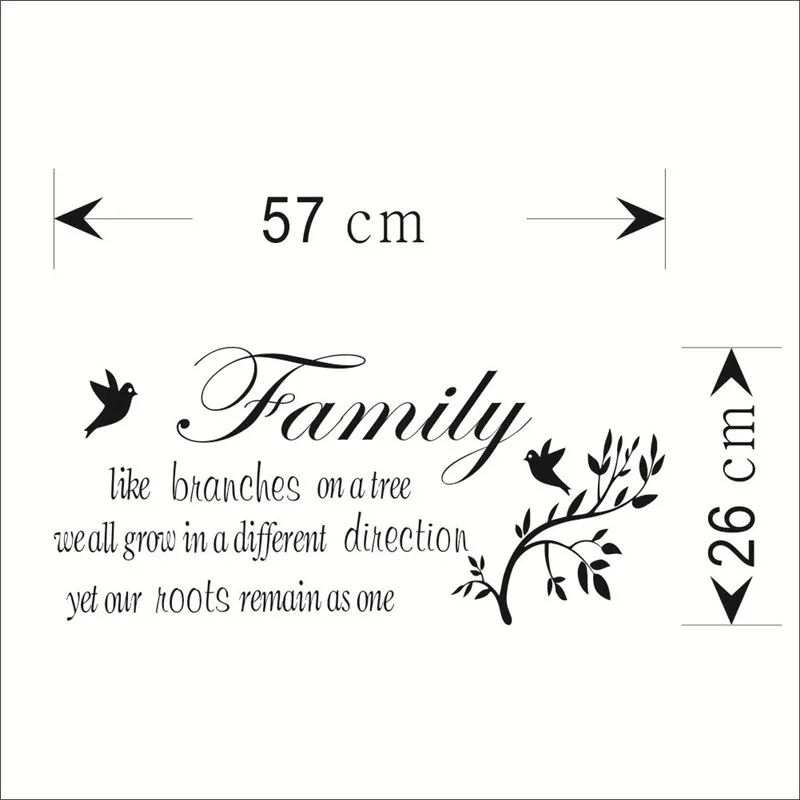 

Family bird branch tree bedroom Wall Stickers living room Wall Decals Family Decoration
