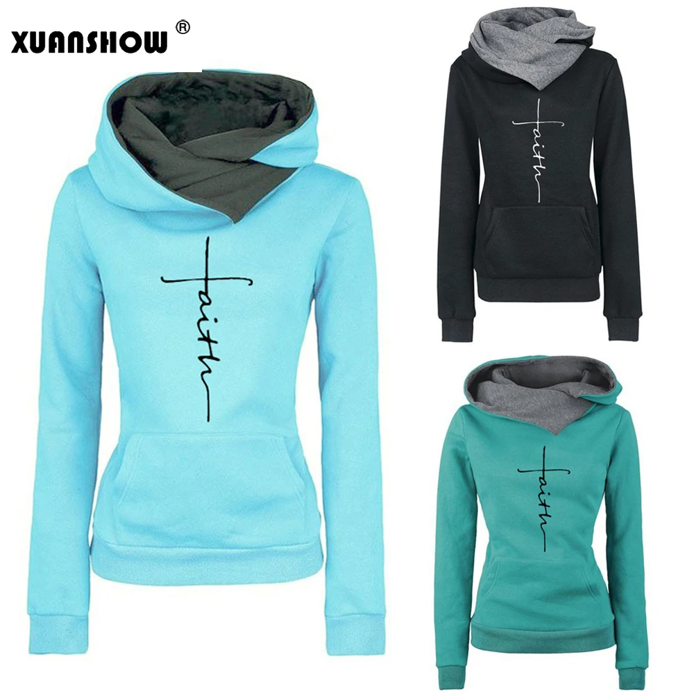 XUANSHOW 2019 новый зима Одежда Женщины С длинным рукавом руно Женские толстовки