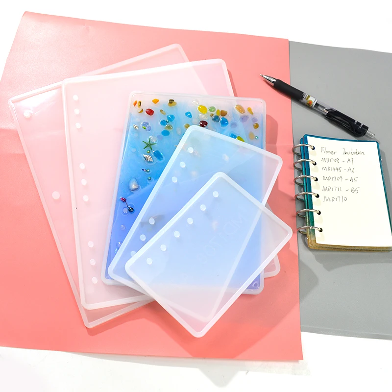 

45Pcs Silicone Notebook Mold Set Casting Mould Cover Molde Silicona Resina Bookmark Shell Epoxy Resin Mold DIY Craft Kit Tools