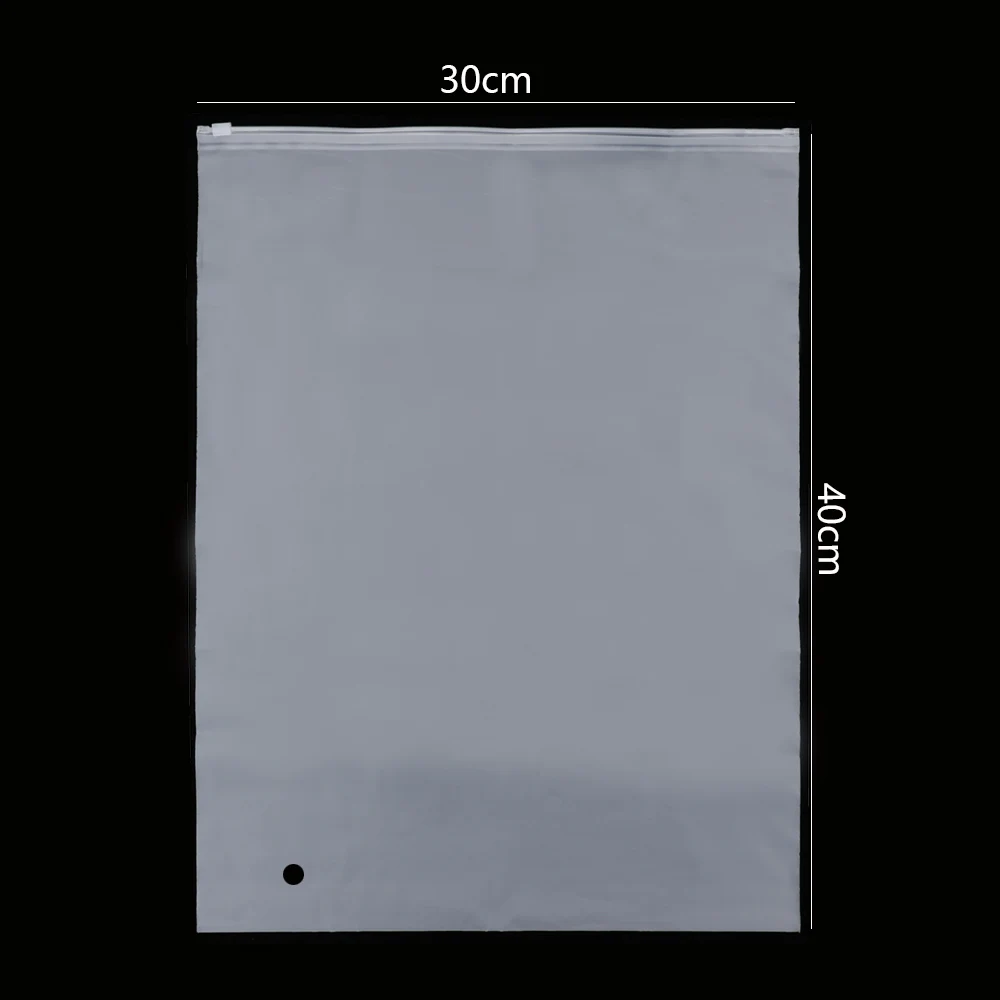 30x40cm 1pc Plastic Sealed Waterproof Matte Frosted Package Transparent Zip lock Bag Clothing Travel Pouch Swimming Storage Bags - Цвет: 30x40cm