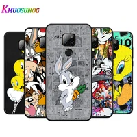 bunny bird duffy duck for huawei mate 10 20 20x5g 30 40 40rs nova5i pro lite plus black soft phone case