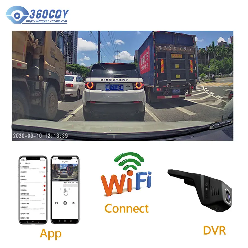 

180 degree view angle driving recorder dash car camera