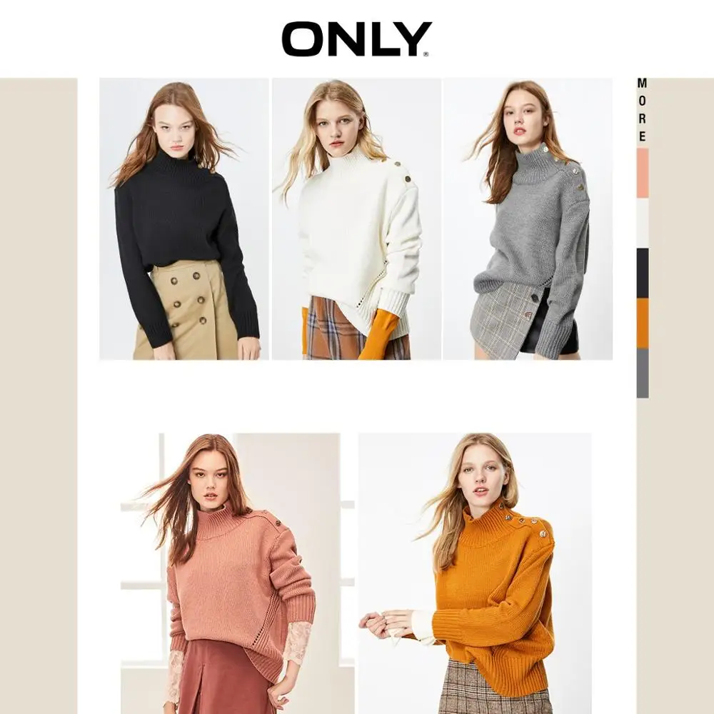 Женский свободный трикотажный свитер на пуговицах | Женская одежда