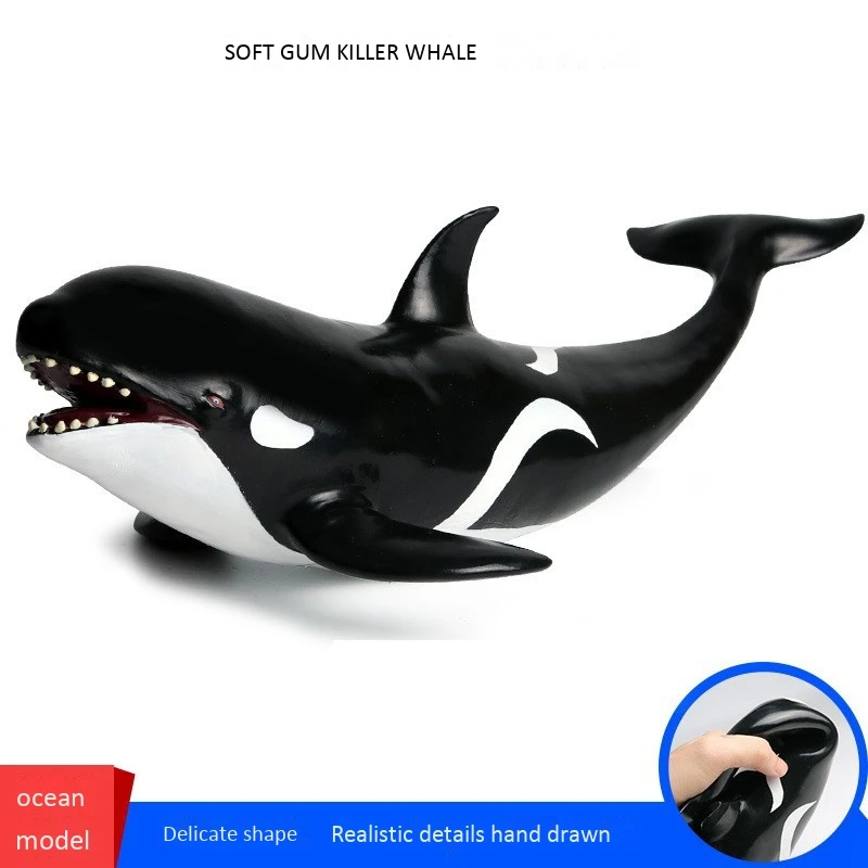 Simulation Marine Animal Model Soft Rubber Killer Whale Toy Ornaments | Игрушки и хобби