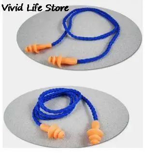 10 шт./лот 3 м защита от шума 25 дБ Мягкие Силиконовые Проводные многоразовые