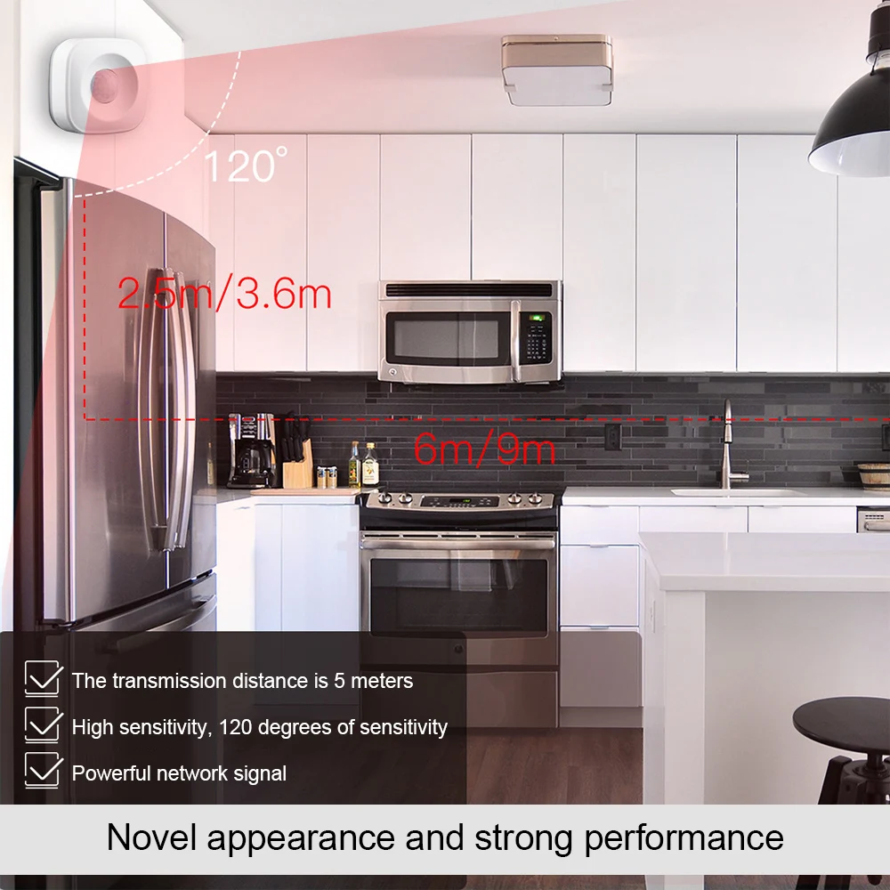 

WIFI PIR Motion Sensor Tuya Smart App Voice Control Home Office Wireless Alarm Infrared Security Motion Detector for Alexa