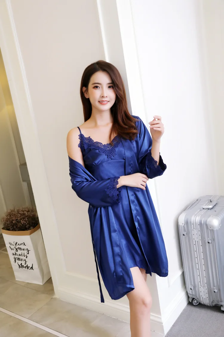 Пикантная Шелковая пижама Faxu для невесты с нагрудной подушкой весна лето 2020