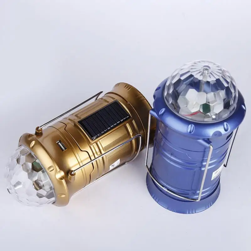 Сценическая Светодиодная лампа RGB на солнечной батарее портативный фонарь для