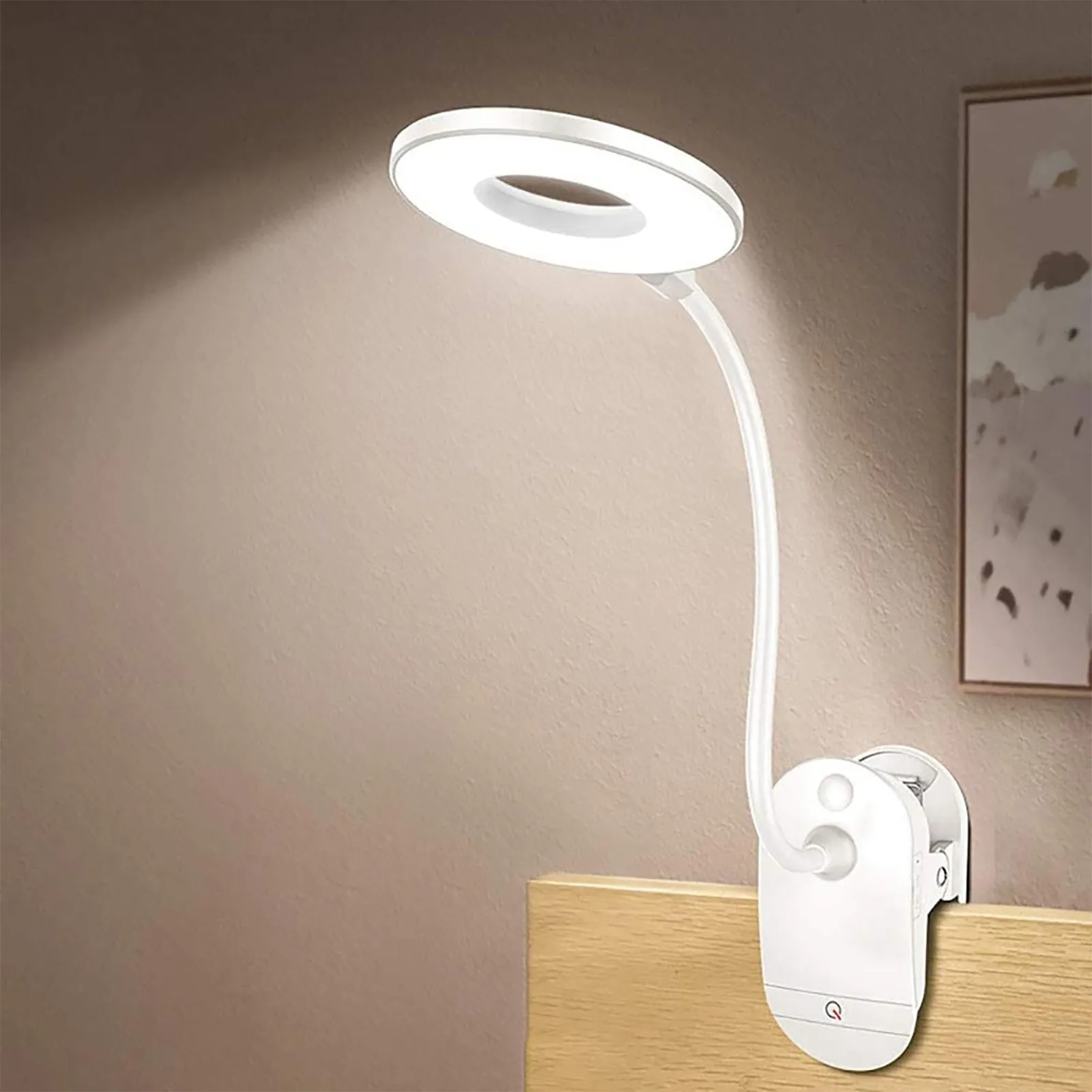 

Usb Rechargeable Eye Protection Reading Clip Bedroom Small Table Lamp Table Desk Lamp PC Phone Lighting Flashlight*