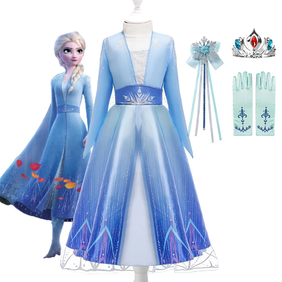 Костюм принцессы Эльзы для косплея из мультфильма Снежная королева |