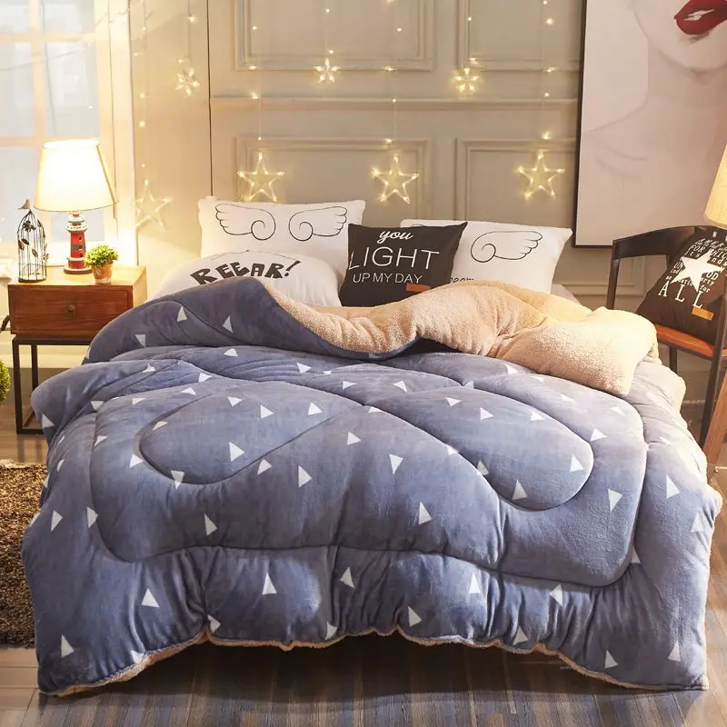 2021 Новое зимнее одеяло с рисунком Фламинго плотные теплые белые ворсинки из