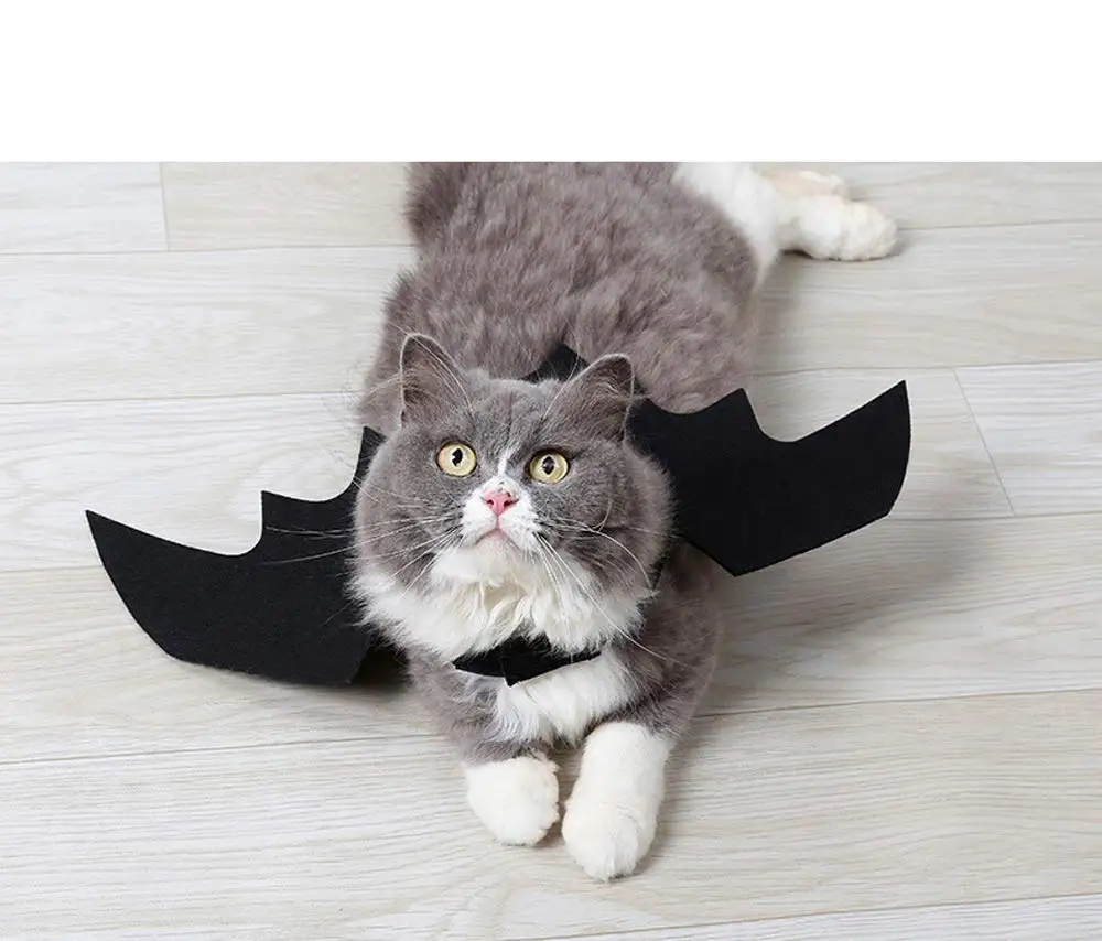 Костюм для домашних животных на Хэллоуин крылья летучей мыши косплей костюм