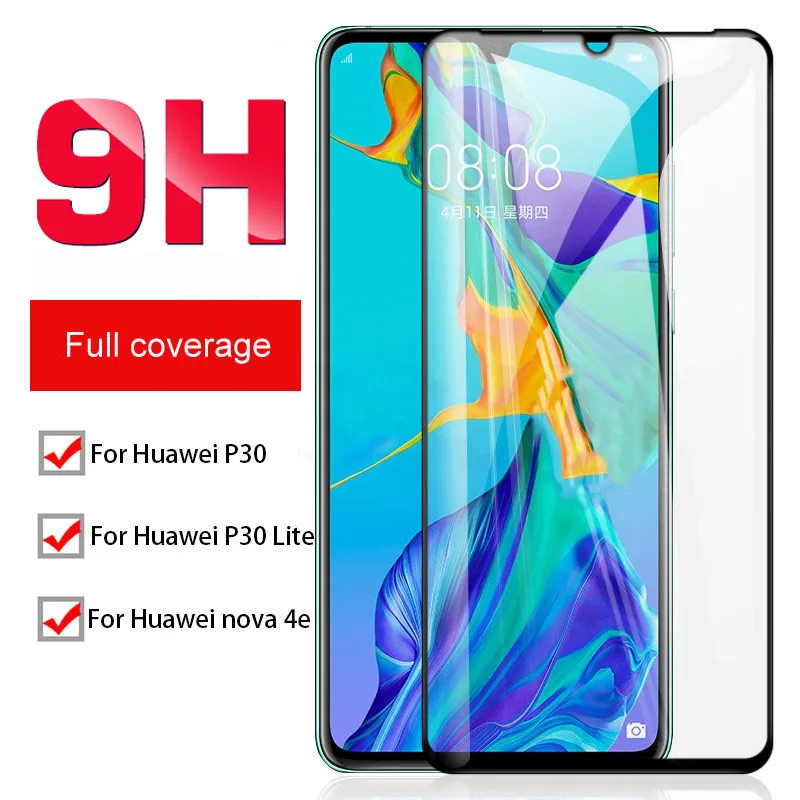 9H закаленное стекло для Huawei P30 lite nova 4e Защитная пленка экрана huaway huawai hawei p 30 p30lite
