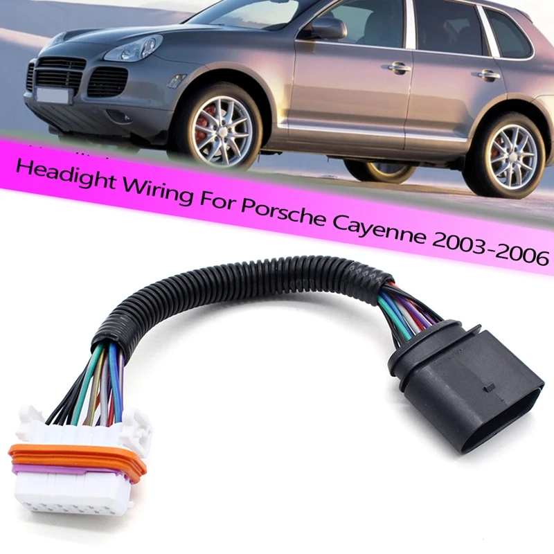 

1Pcs Car Headlight Wiring Harness Replacement 95563123911 for-Porsche Cayenne 2003-2006 Xenon Headlights