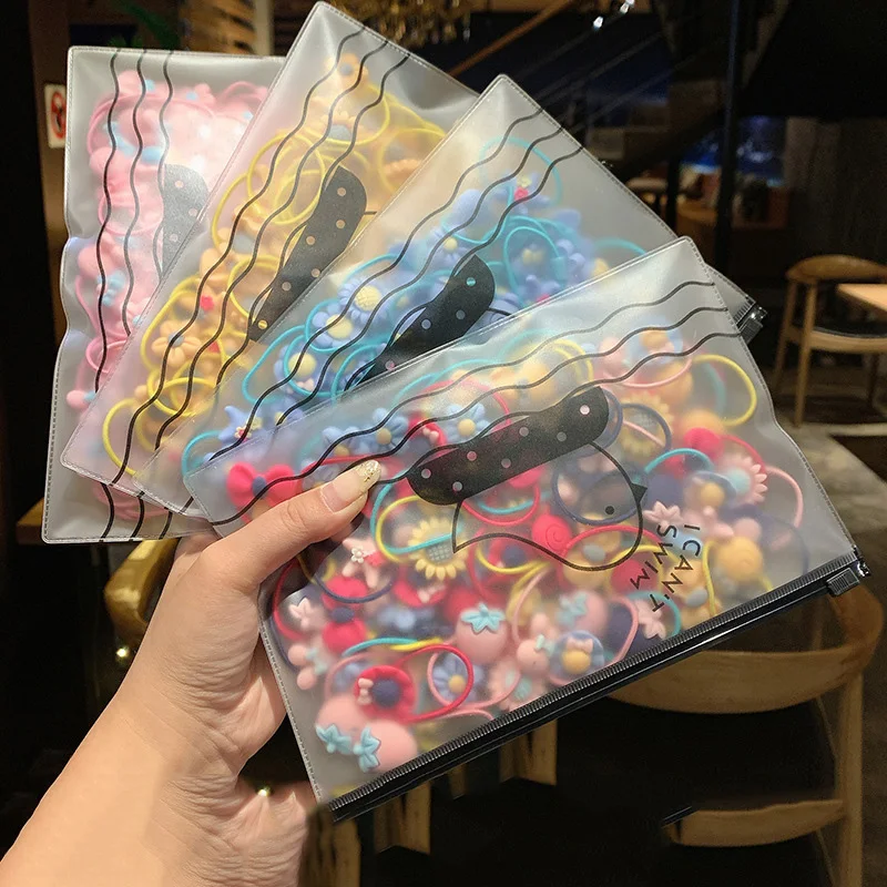 

20/500/1000pcs Rubber Elastic Hair Bands Cute Cartoon Animal Fruit Girls Hair Rope Tie Candy Color Ponytail Holder Head Band