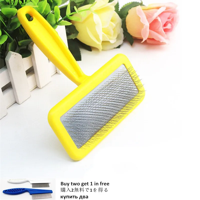 Ручка для удаления шерсти гребень кошек собак с ручкой триммер груминга домашних