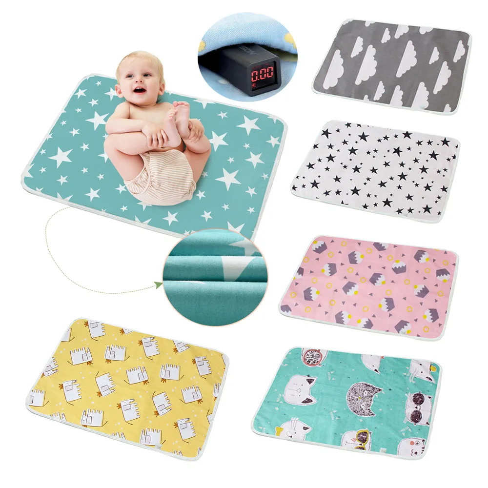 Baby Portable Washable Changing Mat Infants Cute Waterproof Foldable Mattress Children Game Floor Reusable Diaper pad