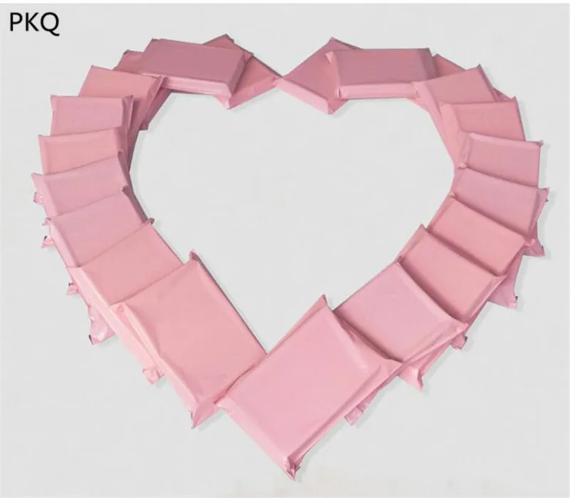 100 шт. большие розовые почтовые конверты пластиковые пакеты зеленые белая