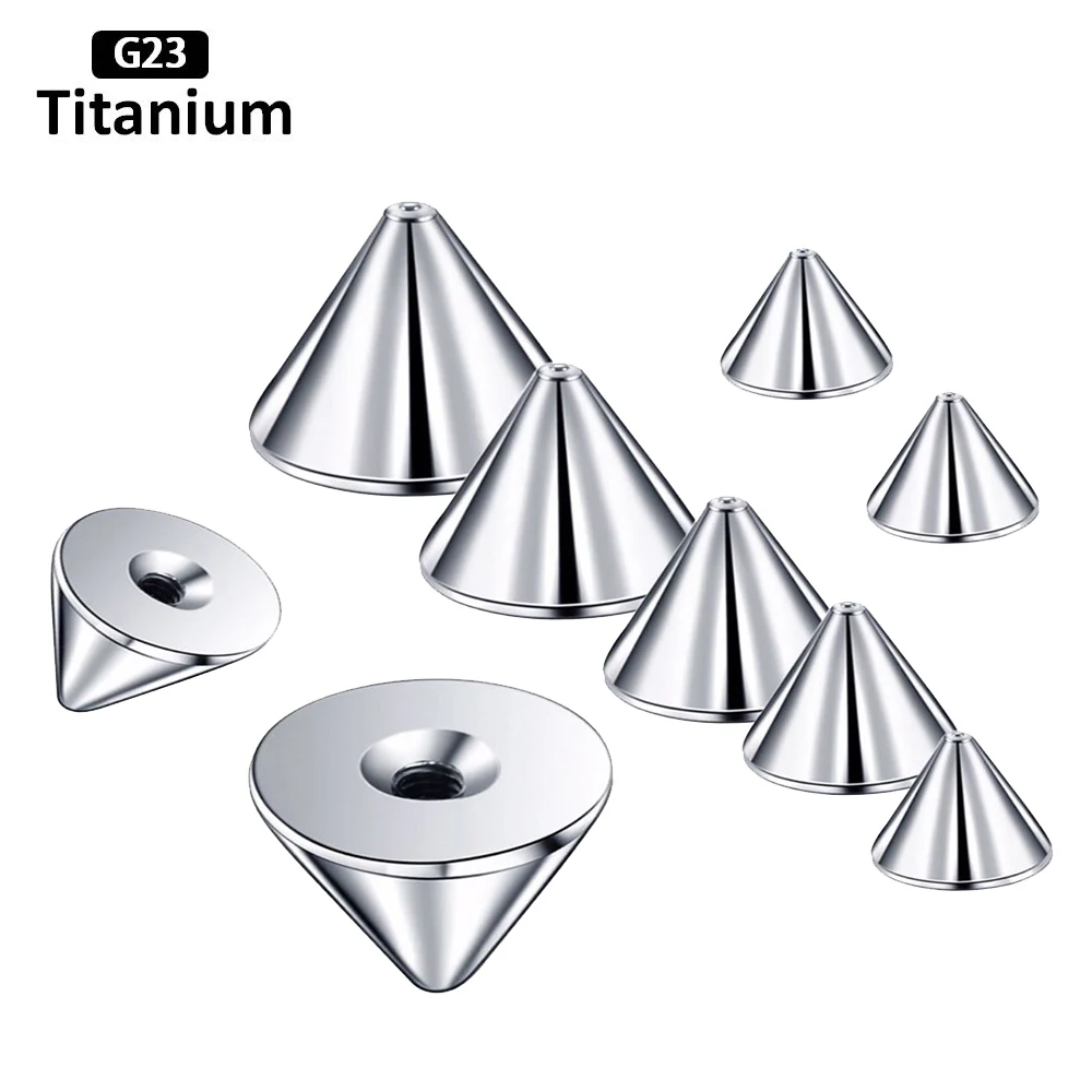 

10pcs G23 Titanium Screw Balls Spike Accessories For Lip Nipple Belly Tongue Eyebrow Ear Piercing Rings Body Piercing Jewelry