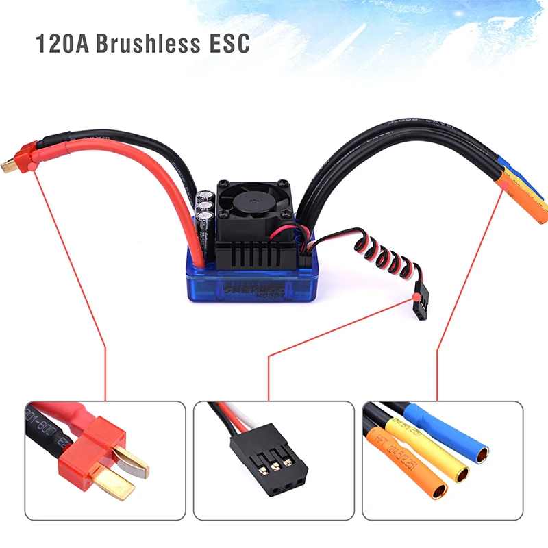 SURPASSHOBBY 4068 2050KV бесщеточный мотор водонепроницаемый безсенсорный+ 120A ESC для 1:8 RC Drift Racing внедорожный альпинистский автомобиль