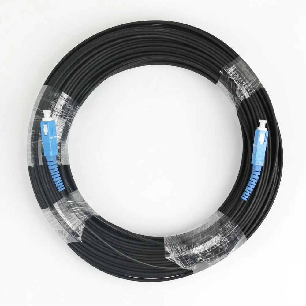 100Meters Indoor  SC/UPC-SC/UPC,3.0mm,Singlemode 9/125,Simplex, Optical Fiber Patch Cord Cable,SC to SC Black