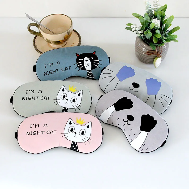Мультяшная маска для сна век тени Мягкая повязка на глаза покрытие глаз защита