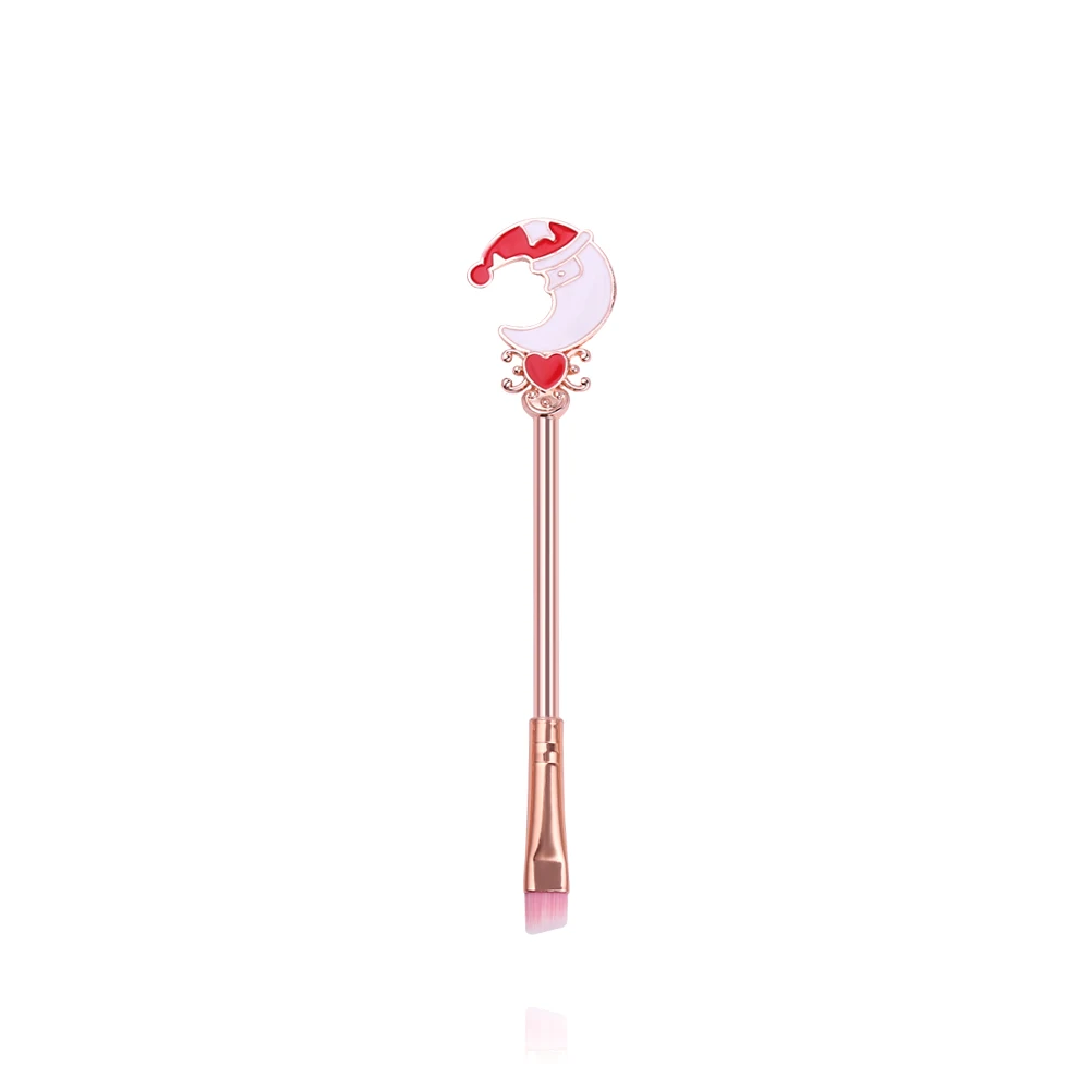 НОВАЯ РОЖДЕСТВЕНСКАЯ Кисть для макияжа Candy, милый мини-набор для макияжа с изображением оленя и конфет, шесть упаковок+ бархатная сумка