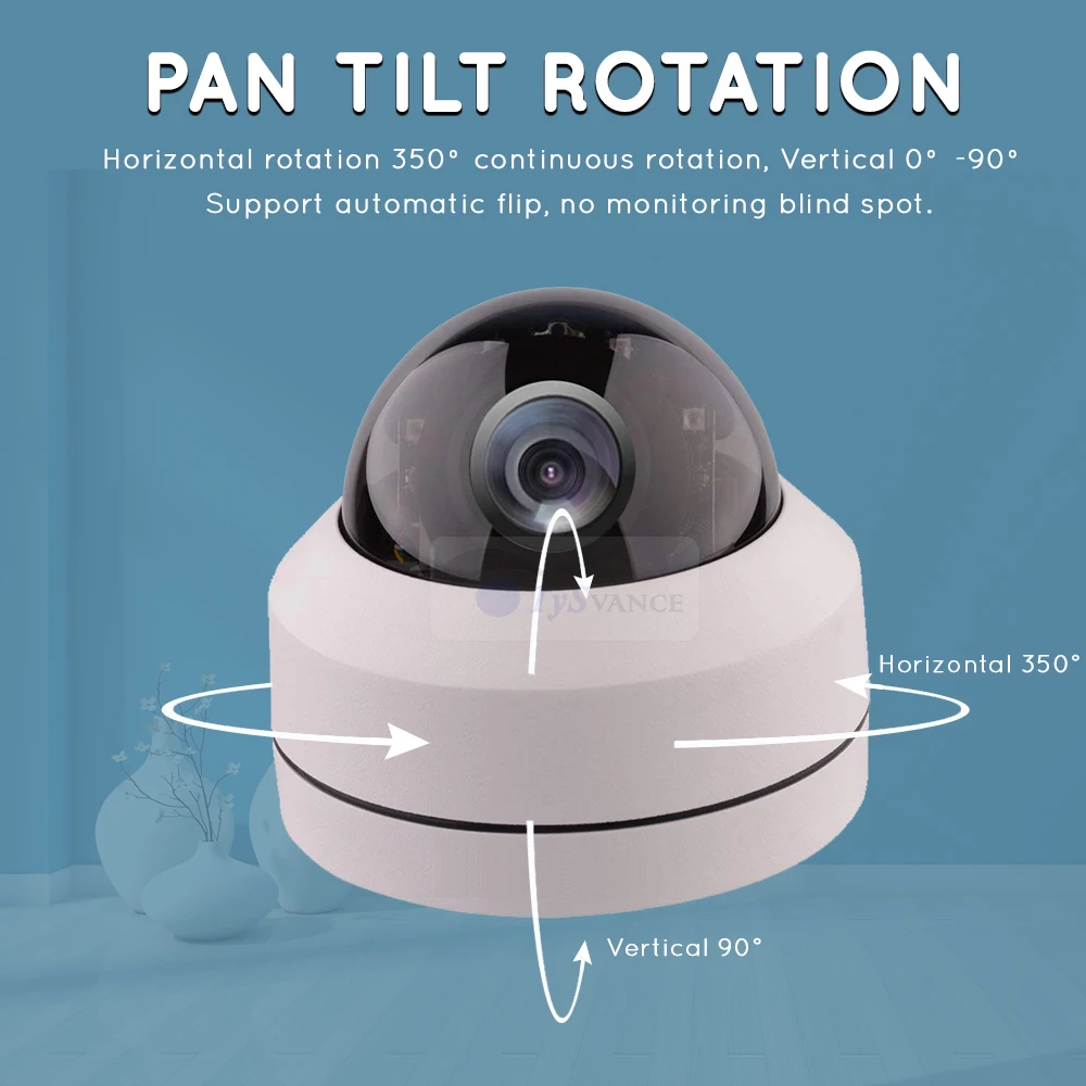 HD 1080P 2MP 5MP PoE Onvif H.265 IR Крытый Мини CCTV безопасности PTZ купольная камера 2.0MP 4X оптический зум домашнее наблюдение IP камера