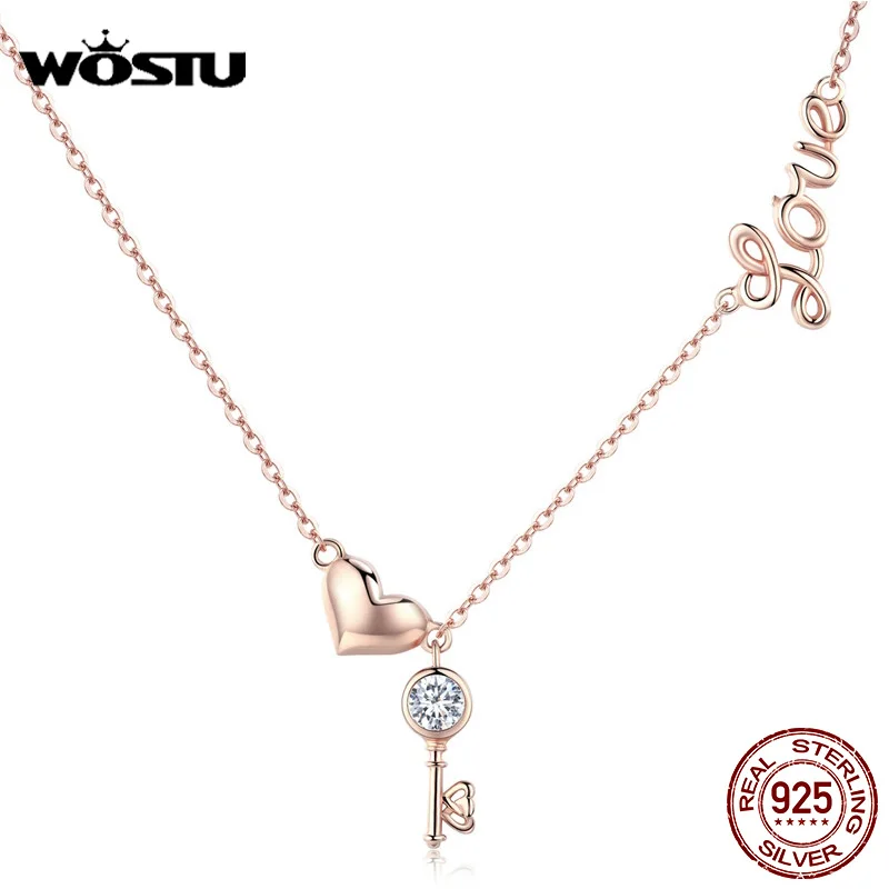 WOSTU/горячая Распродажа ожерелье из стерлингового серебра 925 пробы и золотого