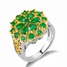 Новое модное кольцо Milangirl с зеленым цветком, инкрустированное цирконием, Женские Ювелирные изделия, кольцо с кристаллами, Женское кольцо, обручальное кольцо