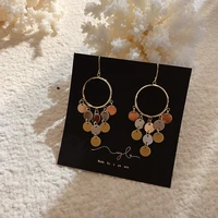 south korea east gate earrings female temperament versatile fashion metal piece tassel earrings pendant earrings earrings