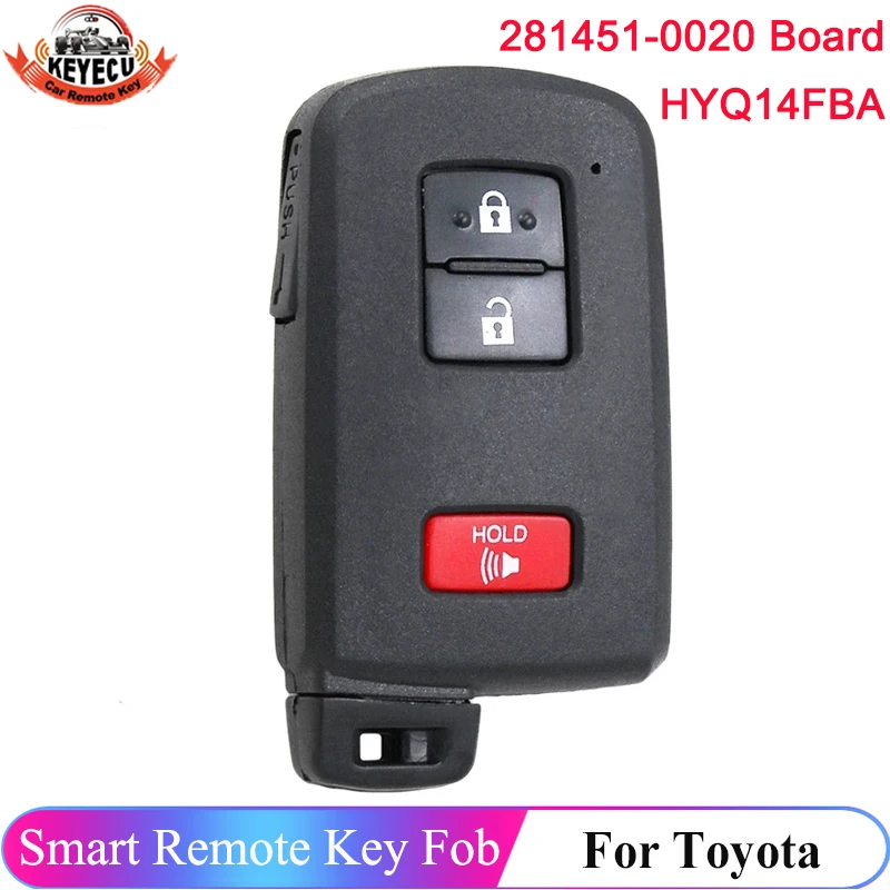 

KEYECU 281451-0020 G Board For Toyota RAV4 2015 2016 2017 2018 Prius V Prius C HYQ14FBA Smart Key Keyless Remote Fob 89904-52290
