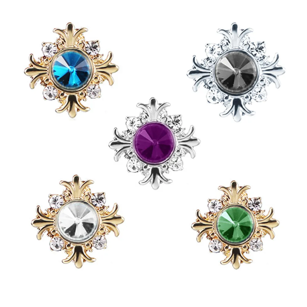 

1 Pair of Cross Rhinestone Lapel Pins for Women Shirt Luxury Crystal Jewelry Men Suit Brooches Clothing Accessories Party Gifts