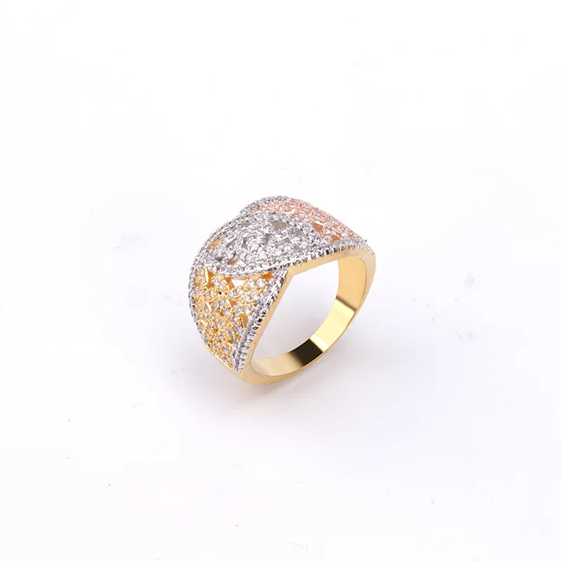 Роскошный модный классический разноцветный браслет кольцо медные циркониевые