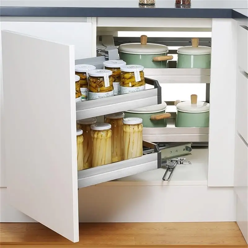 

En La Ducha Organizador Despensa Gabinete Stainless Steel Cozinha Cocina Cuisine Kitchen Cabinet Cestas Para Organizar Basket