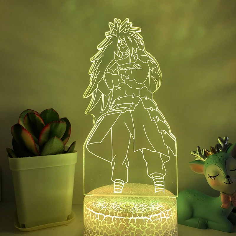 

Multi Color 3D LED Night Uchiha Madara Anime Figure Lamp for Home Decor Gift Gadgets